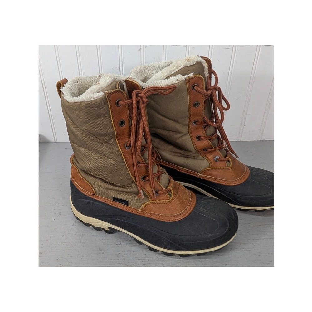 Kamik Harper Winter Boots Waterproof Duck Thinsulate Womens Size 9 Brown Leather